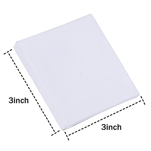 Outus 12 Pack Mini Canvas Panels for Painting Craft Drawing 3 x 3...