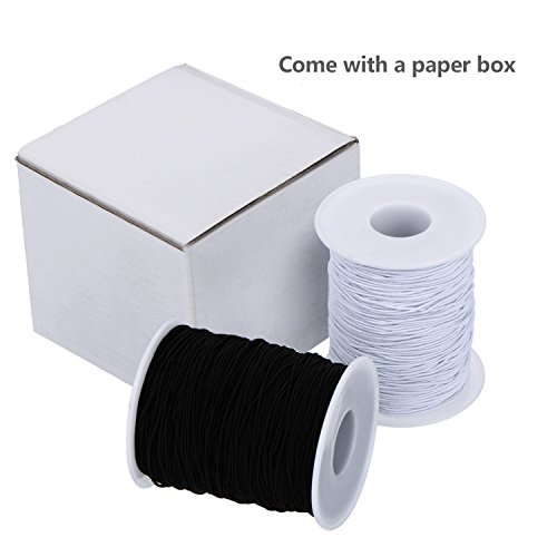 Outus 2 Roll 0.8 mm Elastic Cord Thread Beading Threads Stretch St...