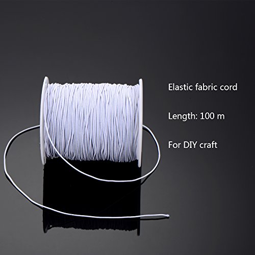 Outus 2 Roll 0.8 mm Elastic Cord Thread Beading Threads Stretch St...