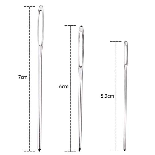 Outus Large-Eye Needles Steel Yarn Knitting Needles Sewing Needles...