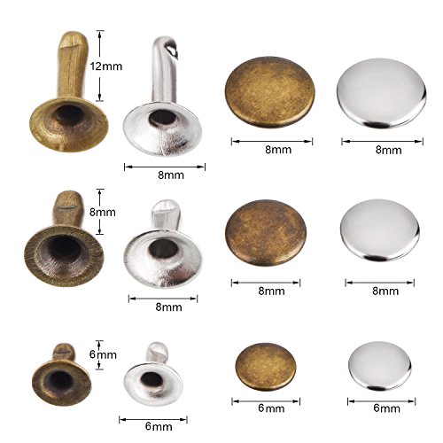 Outus Rivets Single Cap Rivet Tubular Metal Studs with Fixing Tool...
