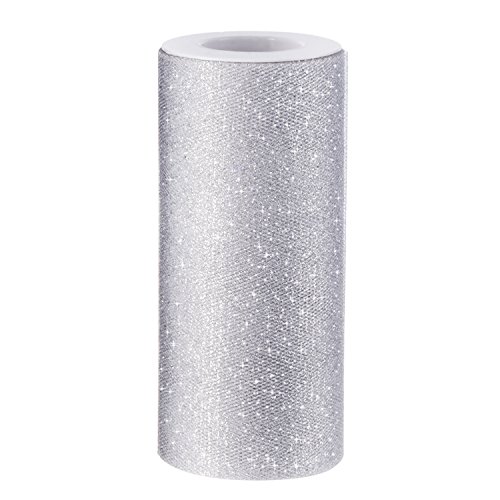 Outus Sparkling Tulle Ribbon Roll Glitter Tulle Spool, 6 Inches by...