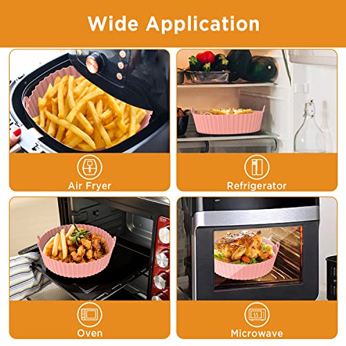 OUTXE 2-Pack Silicone Air Fryer Liner 7.5inch Reusable Air Fryer S...