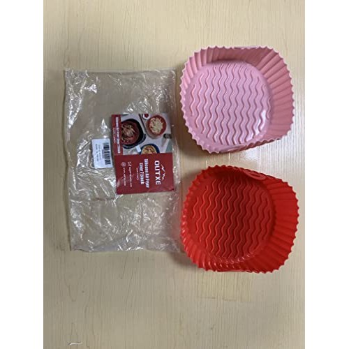 OUTXE 2-Pack Silicone Air Fryer Liner 7.5inch Reusable Air Fryer S...