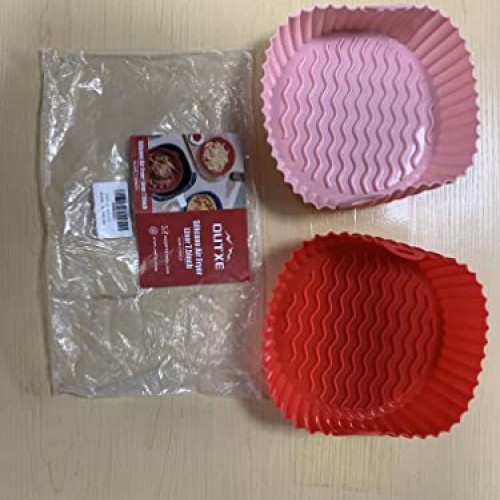 OUTXE 2-Pack Silicone Air Fryer Liner 7.5inch Reusable Air Fryer S...