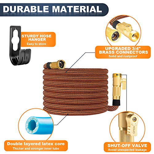 OUTZEST 50ft Expandable Garden Hose, Leakproof Lightweight Water H...