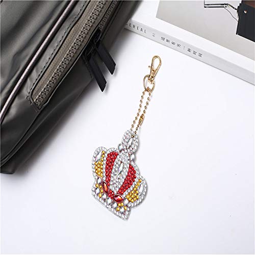 5D DIY Keychains Diamond Painting Paint by Numbers Kits Full Drill...