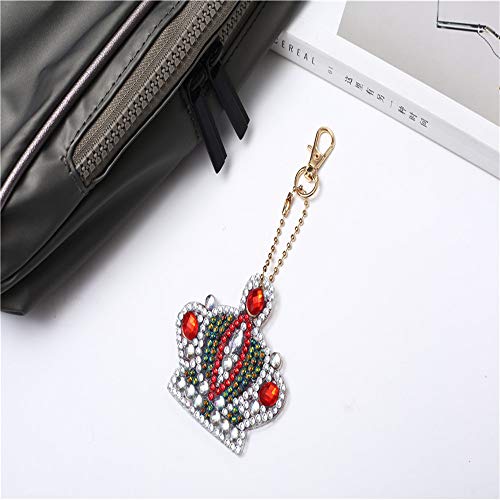 5D DIY Keychains Diamond Painting Paint by Numbers Kits Full Drill...