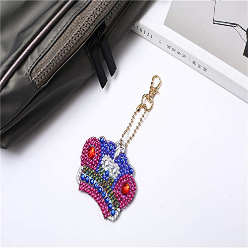 5D DIY Keychains Diamond Painting Paint by Numbers Kits Full Drill...