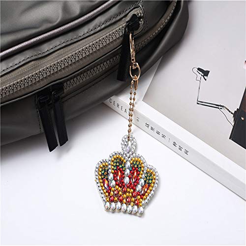 5D DIY Keychains Diamond Painting Paint by Numbers Kits Full Drill...