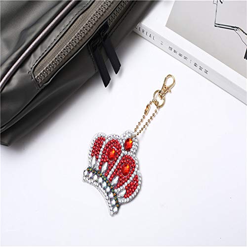 5D DIY Keychains Diamond Painting Paint by Numbers Kits Full Drill...