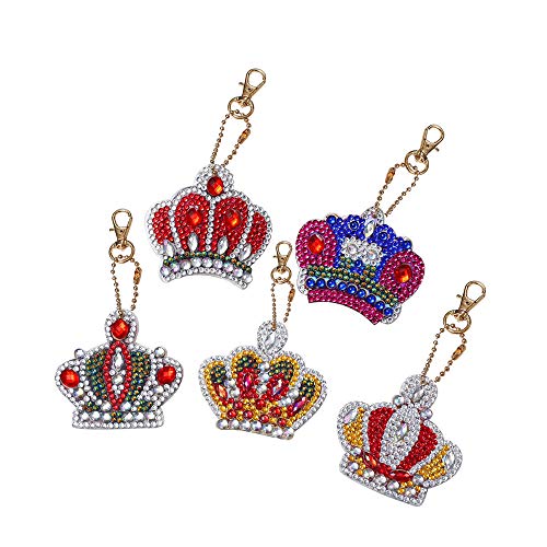 5D DIY Keychains Diamond Painting Paint by Numbers Kits Full Drill...