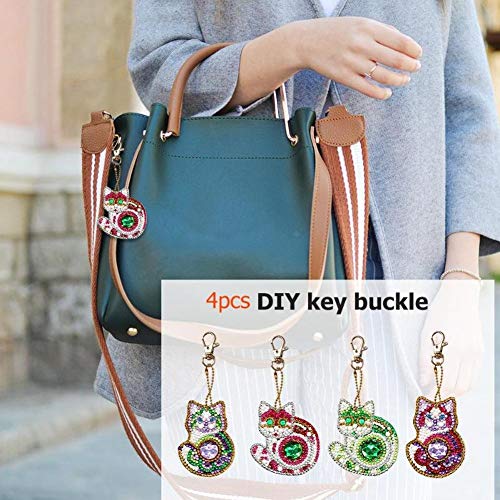 Diamond Painting Keychain, Full Drill DIY 5D Diamond Painting Pend...