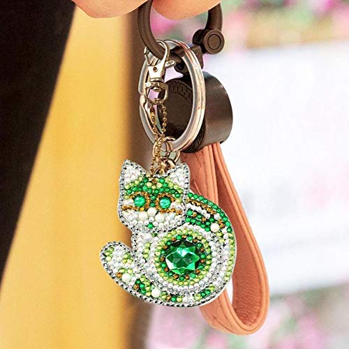 Diamond Painting Keychain, Full Drill DIY 5D Diamond Painting Pend...