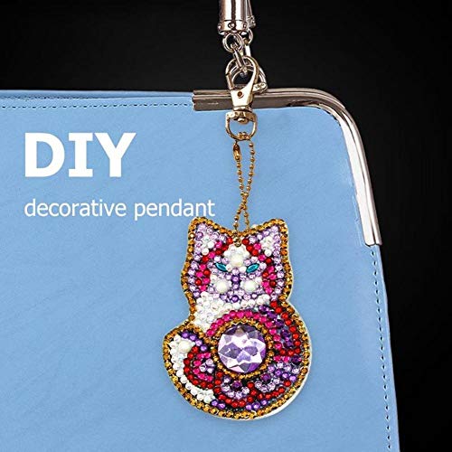 Diamond Painting Keychain, Full Drill DIY 5D Diamond Painting Pend...