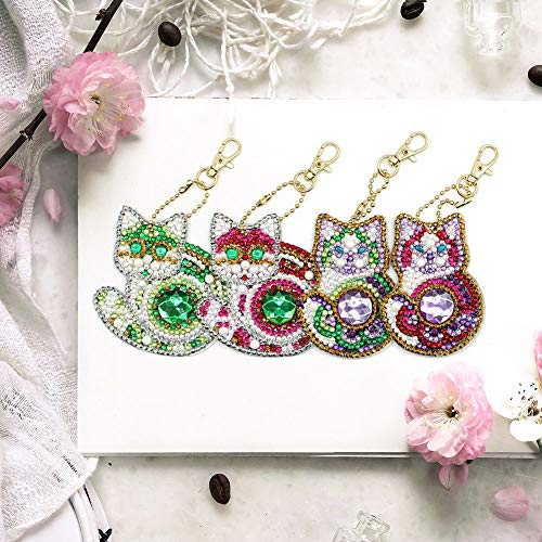 Diamond Painting Keychain, Full Drill DIY 5D Diamond Painting Pend...