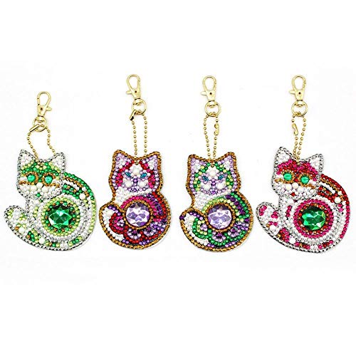 Diamond Painting Keychain, Full Drill DIY 5D Diamond Painting Pend...