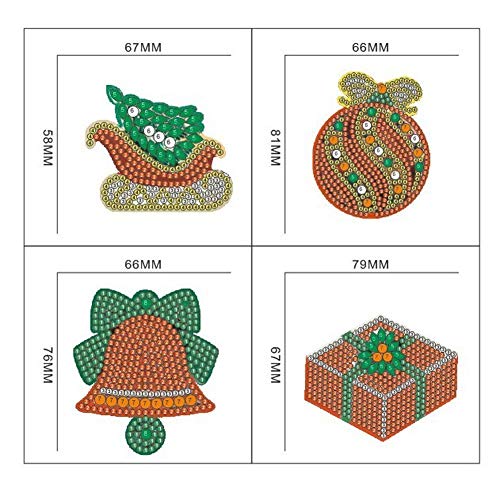 DIY Key Chains Diamond Painting by Numbers Kits，Rhinestone Mosaic...