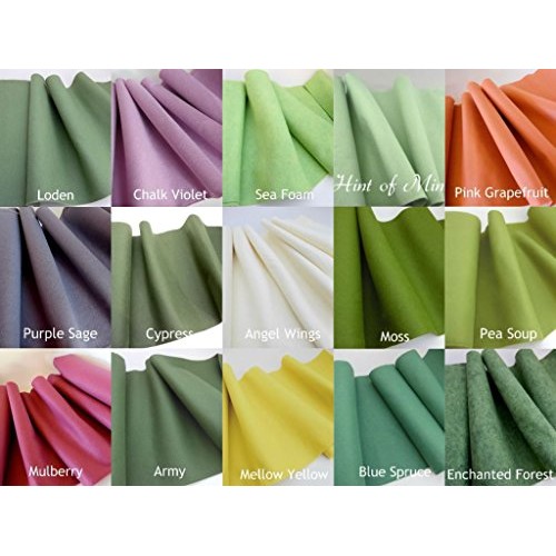 15 Succulent Colors 9x12 inches Merino Wool Blend Felt Sheets Coll...