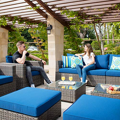 ovios Patio Furniture Set, Big Size Outdoor Furniture Sets,PE Ratt...