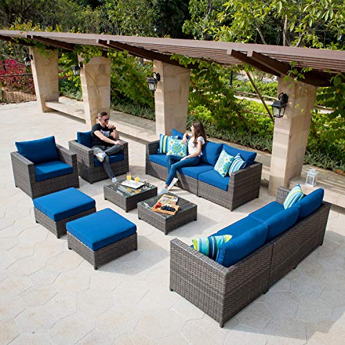 ovios Patio Furniture Set, Big Size Outdoor Furniture Sets,PE Ratt...