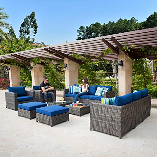 ovios Patio Furniture Set, Big Size Outdoor Furniture Sets,PE Ratt...