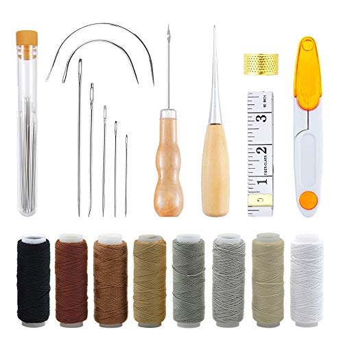 Upholstery Repair Kit 29-Pack, Leather Craft Tool Kit Leather Hand...