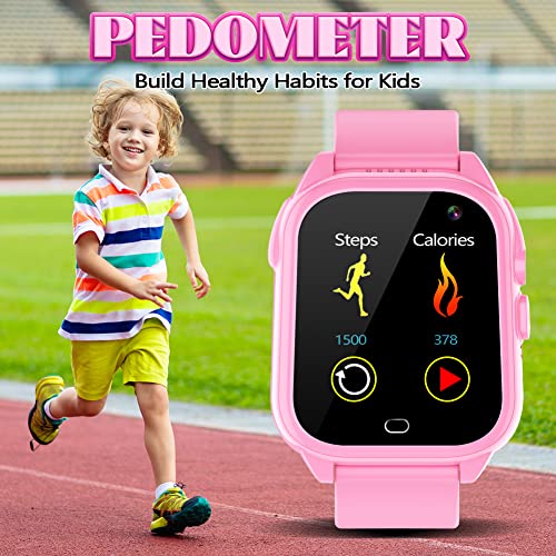 Waterproof Kids Smart Watch with 26 Game 1.44 Touchscreen HD Cam...