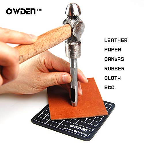 Owden 9 pieces hollow punch set 1/8-1/2 with a free cutting ma...