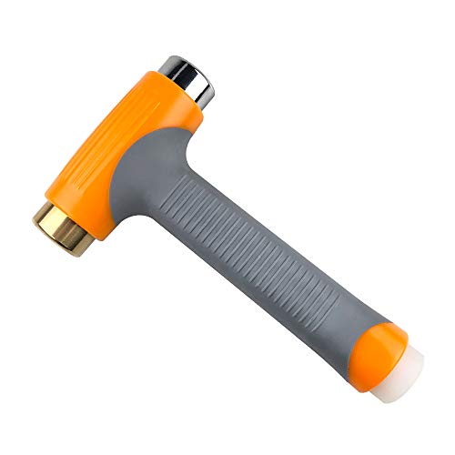 OWDEN 3 in 1 Metal Stamping Hammer, Steel Head,Brass He...