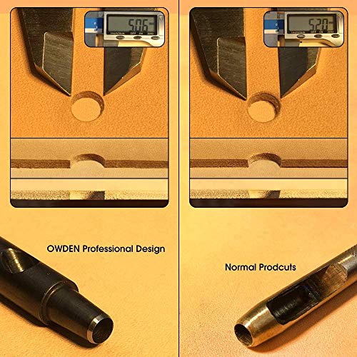 OWDEN Professional 13 Pcs Leather Hole Punch Set Slim Style 1.0-...