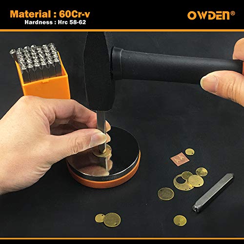 OWDEN Professional 36Pcs. Steel Metal Stamping Tool Set,1/4” 6mm...