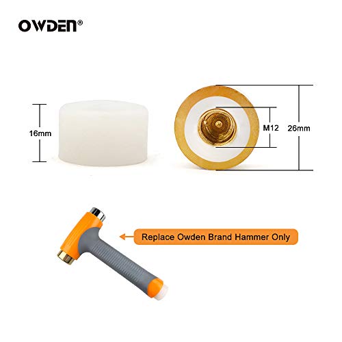 OWDEN Professional Jewelry Metal Stamps Hammer with 2 Replace Hamm...