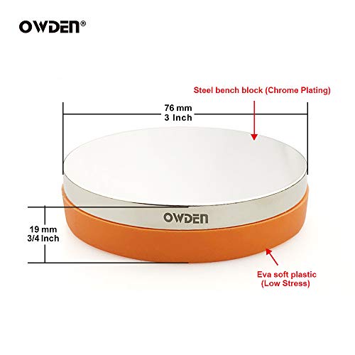 OWDEN Professional Jewelry Metal Stamps Hammer with 2 Replace Hamm...