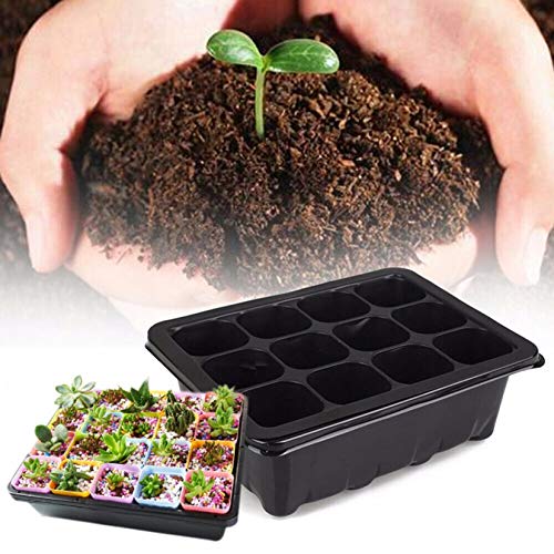 5 Pack Seedling Starter Tray Germination Trays, Humidity Adjustabl...