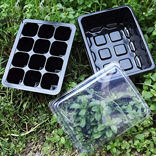 5 Pack Seedling Starter Tray Germination Trays, Humidity Adjustabl...