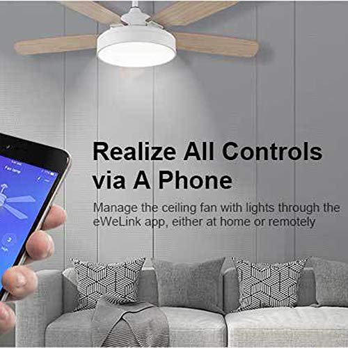 OWSOO Sonoff IFan03 Ceiling Fan and Light Controller Convert LED t...