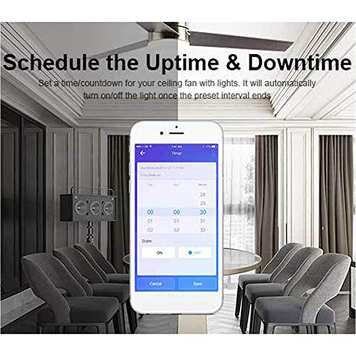 OWSOO Sonoff IFan03 Ceiling Fan and Light Controller Convert LED t...