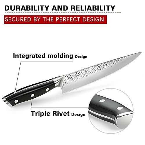 Pro Chef Knife 8 Inch, Japanese AUS-10V Super Stainless Steel Kitc...