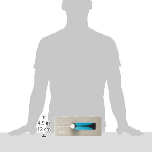 OX Tools 1/4 x 1/4 Square Notch Trowel | Stainless Steel