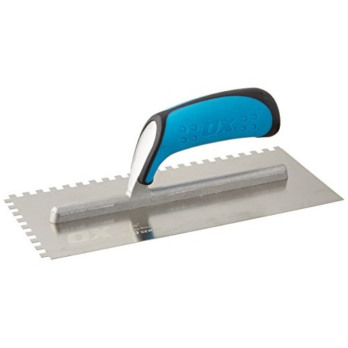 OX Tools 1/4 x 1/4 Square Notch Trowel | Stainless Steel