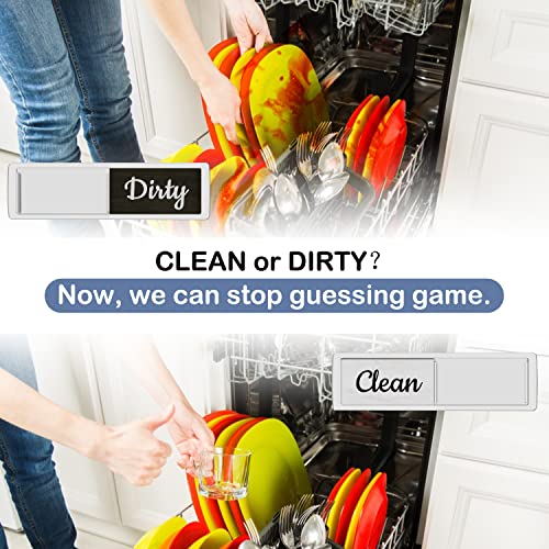 Dishwasher Magnet Clean Dirty Sign, Farmhouse Rustic Wood Design B...