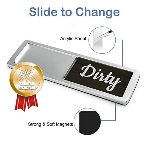 Dishwasher Magnet Clean Dirty Sign, Farmhouse Rustic Wood Design B...