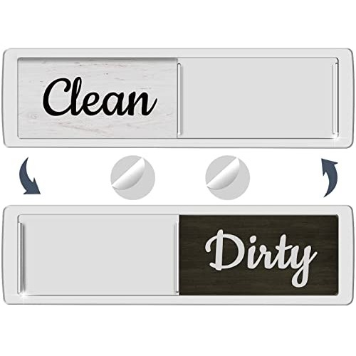 Dishwasher Magnet Clean Dirty Sign, Farmhouse Rustic Wood Design B...