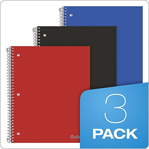 Oxford 1-Subject Poly Notebook, Pack of 3