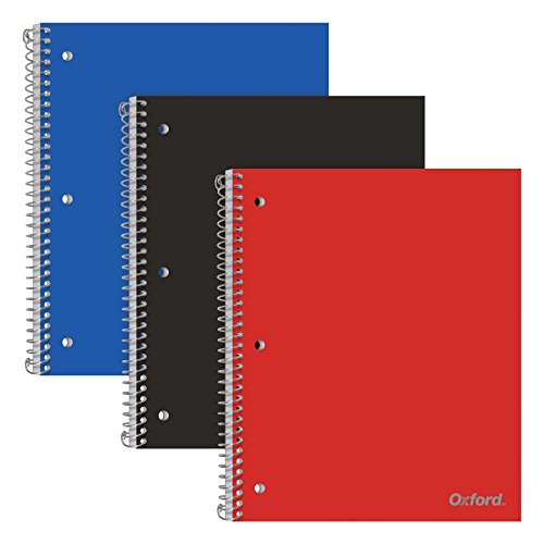 Oxford 1-Subject Poly Notebook, Pack of 3