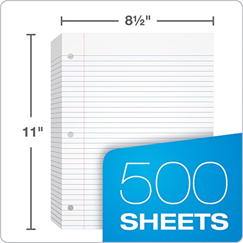 Oxford Filler Paper, 8-1/2 x 11, College Rule, 3-Hole Punched, L...