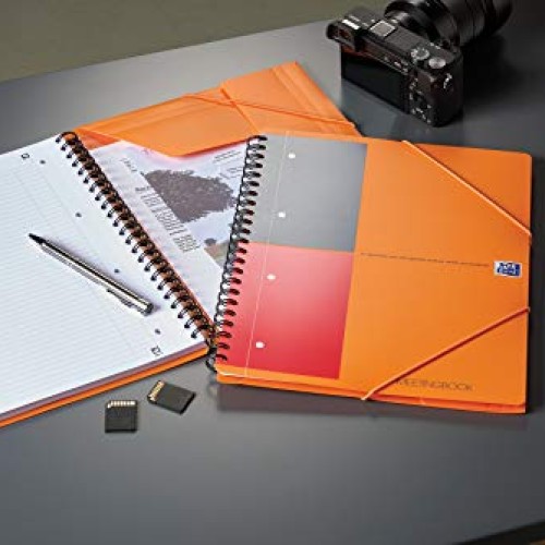 Oxford International A4+ Poly Cover Meeting Book Narrow Ruled with...