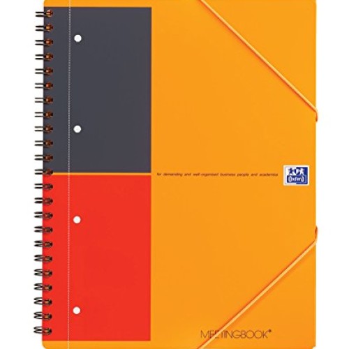 Oxford International A4+ Poly Cover Meeting Book Narrow Ruled with...