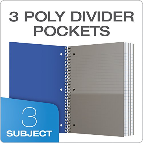 Oxford Spiral Notebooks, 3-Subject, College Ruled Paper, Durable P...